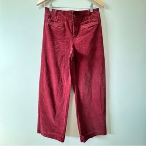 4/25 Cleo Burgundy Ankle Corduroy Jeans